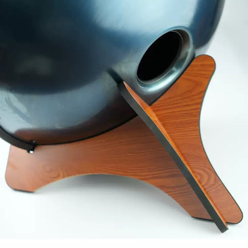 Portable Wooden Handpan Drum Stand, Lightweight Spliceable Handpan Holder with Anti-Scratch Sponge Edging, Stable Percussion Instrument Support for Practice & Performance