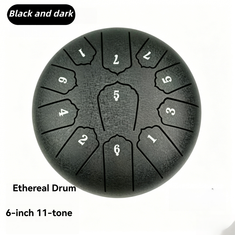 6-Inch 11-Tone Steel Tongue Drum | Portable Healing Handpan for Meditation & Sound Therapy