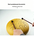 Handcrafted Red Sandalwood Tongue Drum Mallet with 8 Inch Silicone Tip | Durable, Ergonomic Design for Clear Tone & Precise Striking | Perfect for Steel Tongue Drums, Handpans & Sound Healing