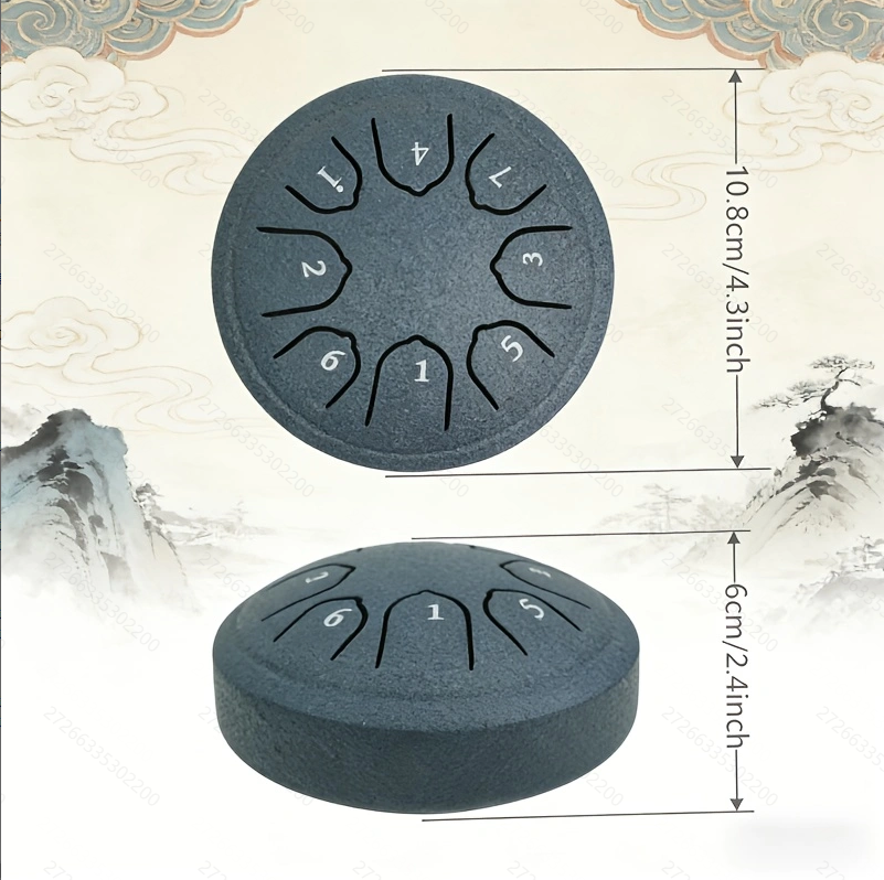 Exquisite Hand-Tuned C Key 8-Note Steel Tongue Drum – Portable Serenity Instrument for Sound Therapy and Spiritual Balance