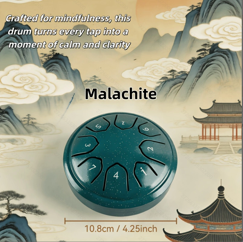 Exquisite Hand-Tuned C Key 8-Note Steel Tongue Drum – Portable Serenity Instrument for Sound Therapy and Spiritual Balance