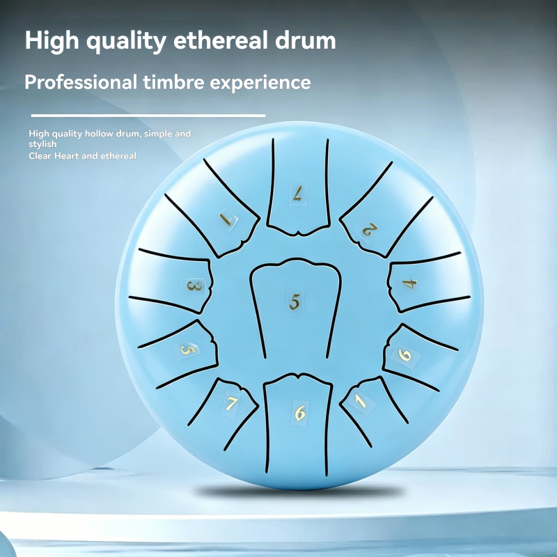 6-Inch 11-Tone Steel Tongue Drum | Portable Healing Handpan for Meditation & Sound Therapy