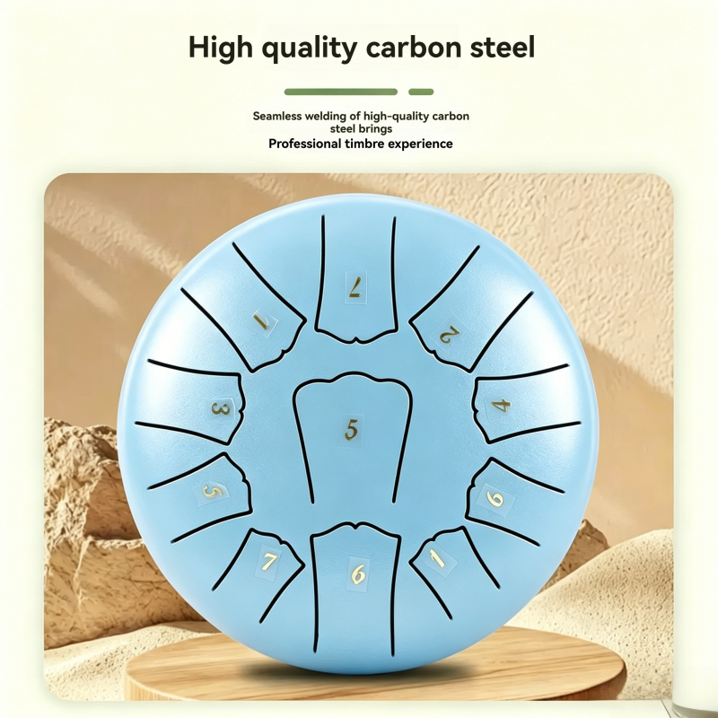 6-Inch 11-Tone Steel Tongue Drum | Portable Healing Handpan for Meditation & Sound Therapy