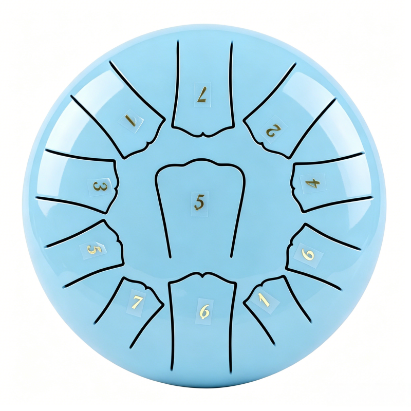 6-Inch 11-Tone Steel Tongue Drum | Portable Healing Handpan for Meditation & Sound Therapy