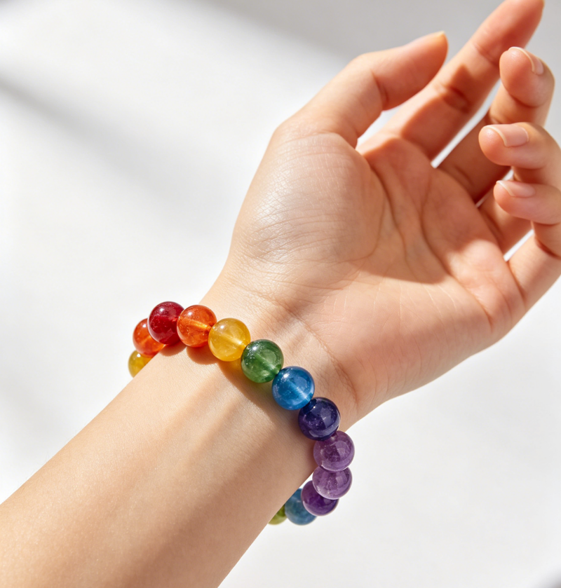 7 Chakra Healing Crystal Bracelet 8mm Beads Natural Stone Reiki Balance Jewelry for Men Women
