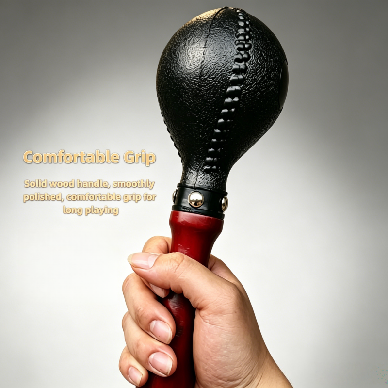 Professional Stage Grade Orff Maracas, Large ABS Acoustic Shakers with Solid Wood Handles, Rhythm Percussion Instruments for Adult Performances