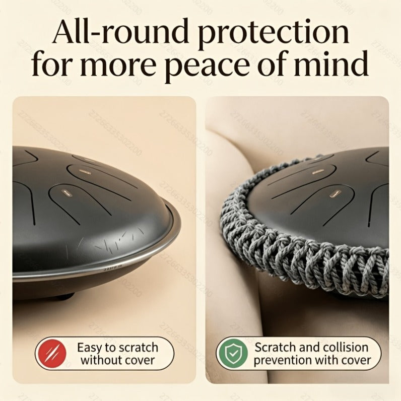 Hand-Woven Steel Tongue Drum Protective Apron | Cotton Lined Edge Cover for 10/12/13 Inch Handpan Features