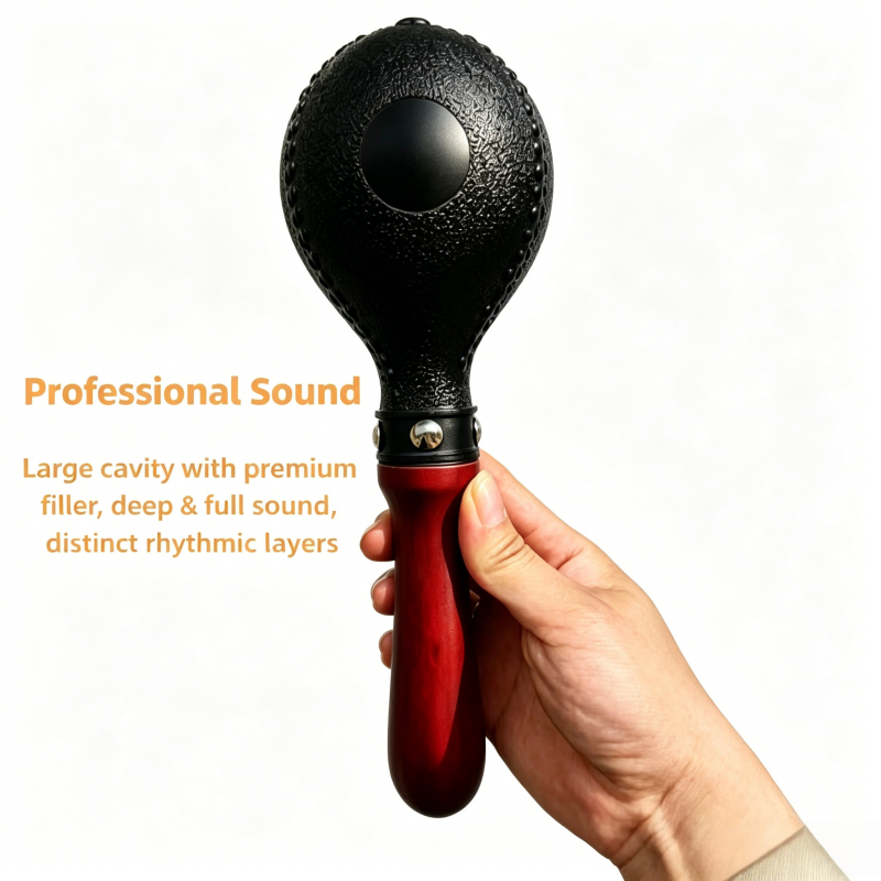 Professional Stage Grade Orff Maracas, Large ABS Acoustic Shakers with Solid Wood Handles, Rhythm Percussion Instruments for Adult Performances