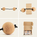 Asalato Rhythm Sand Balls Soft Cork Silent Low Volume Double Ball Portable Fancy Percussion Instrument