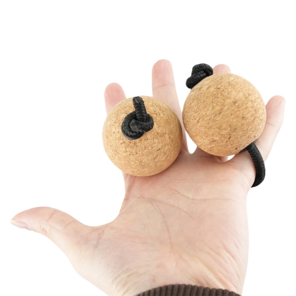 Asalato Rhythm Sand Balls Soft Cork Silent Low Volume Double Ball Portable Fancy Percussion Instrument