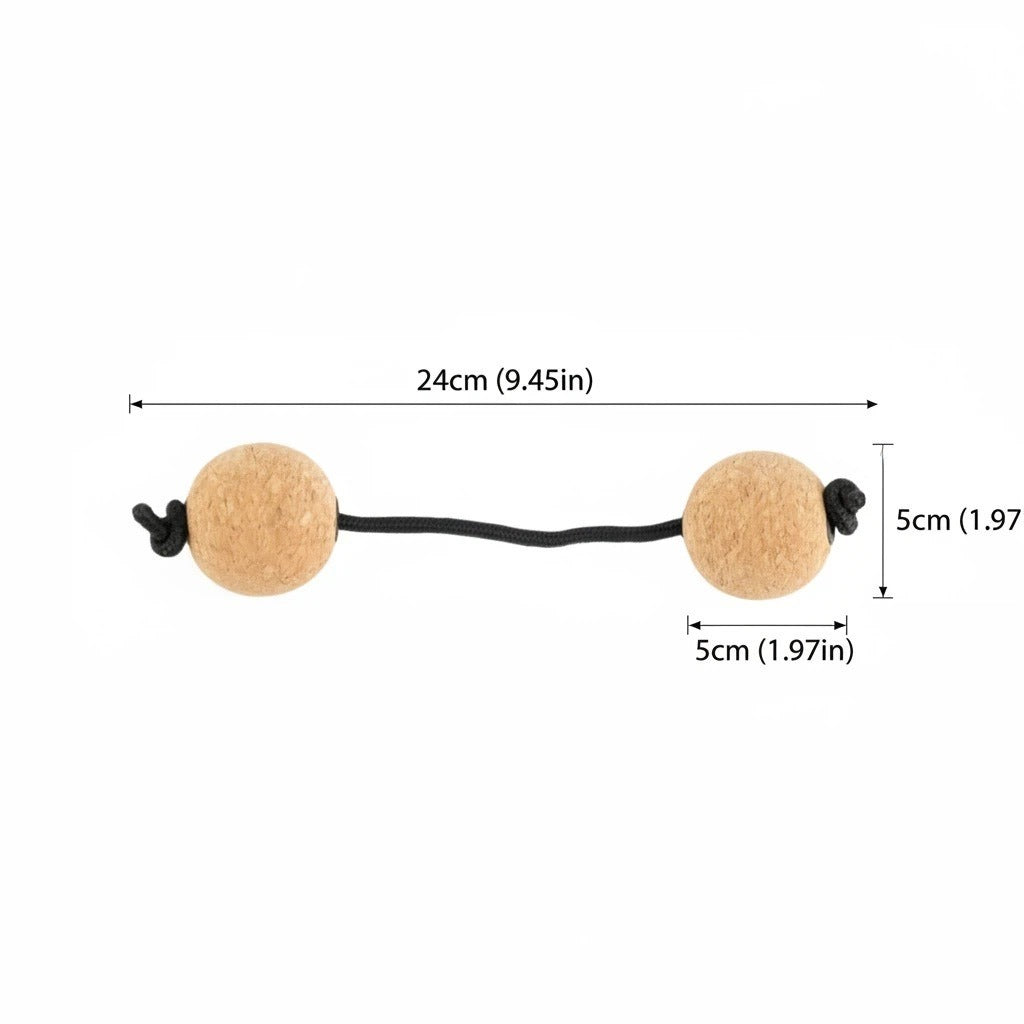 Asalato Rhythm Sand Balls Soft Cork Silent Low Volume Double Ball Portable Fancy Percussion Instrument