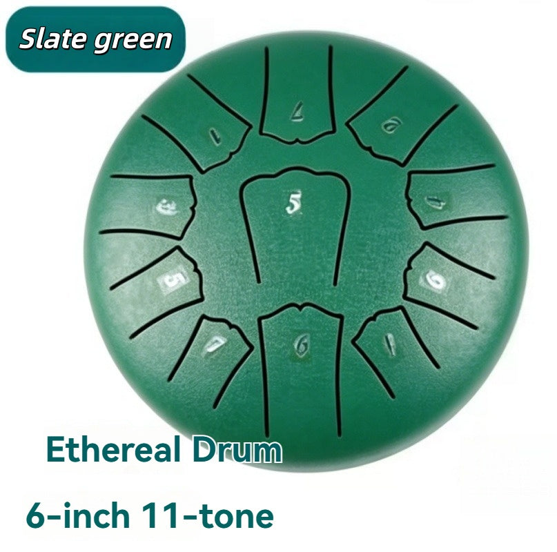6-Inch 11-Tone Steel Tongue Drum | Portable Healing Handpan for Meditation & Sound Therapy