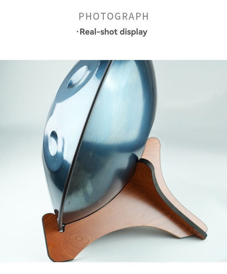 Portable Wooden Handpan Drum Stand, Lightweight Spliceable Handpan Holder with Anti-Scratch Sponge Edging, Stable Percussion Instrument Support for Practice & Performance