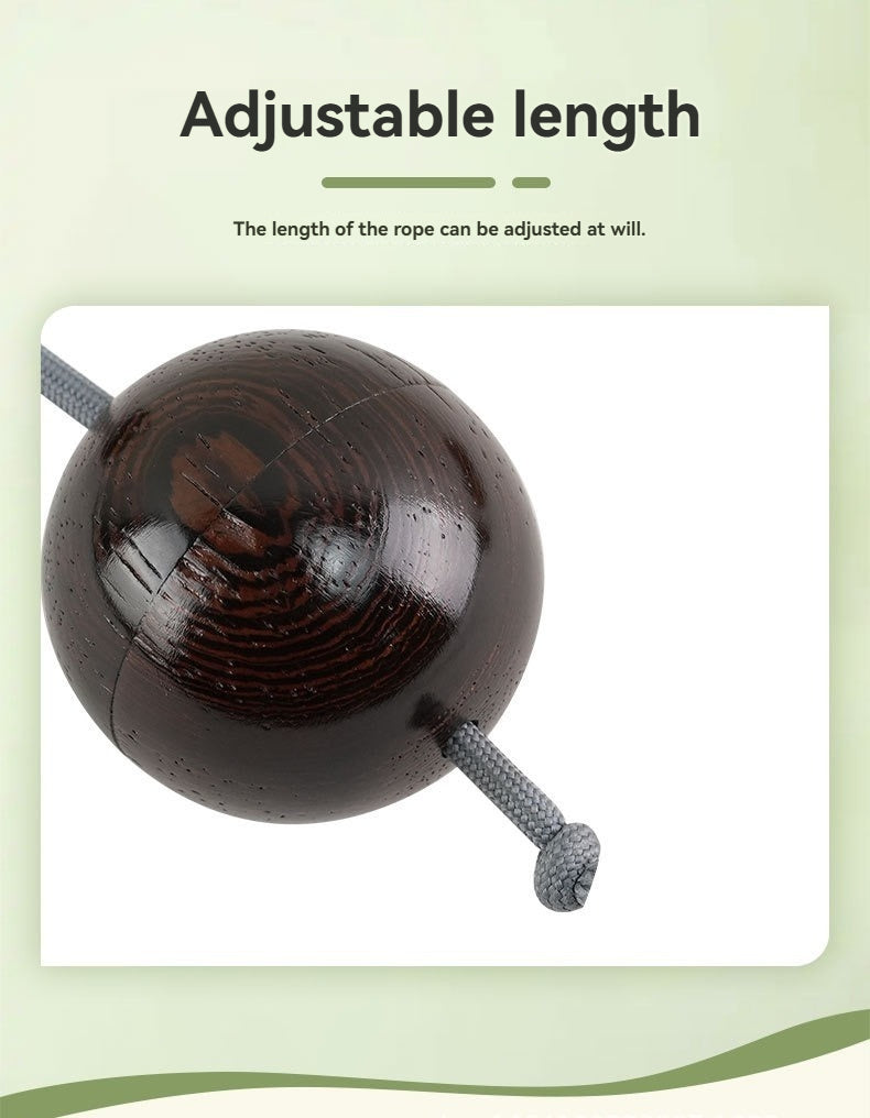 Portable Wooden Asalato Rhythm Sand Ball | Natural Solid Wood Percussion for Music Practice & Stress Relief