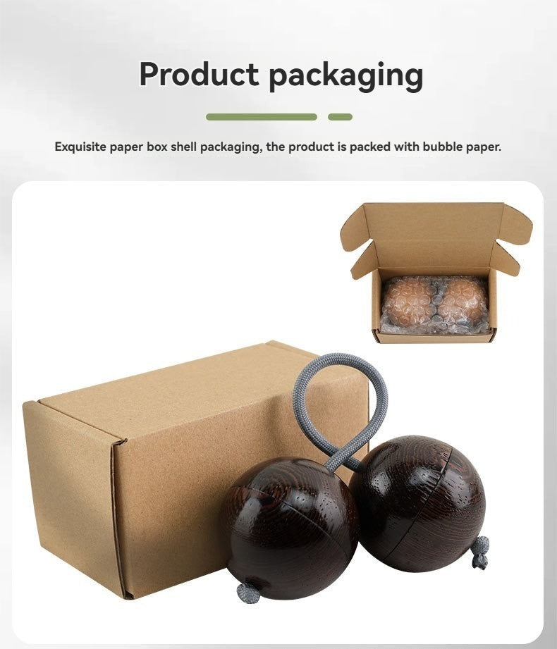 Portable Wooden Asalato Rhythm Sand Ball | Natural Solid Wood Percussion for Music Practice & Stress Relief