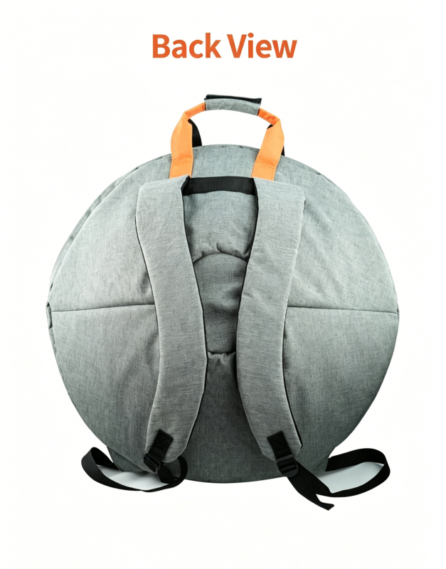 22 Inch Handpan Drum Bag, Thickened Handpan Case with Backpack Straps, Waterproof Woven Fabric Handpan Backpack with Reinforced Handle & Metal Zipper, Portable Handpan Percussion Instrument Bag for D Minor Kurd Steel Tongue Drum
