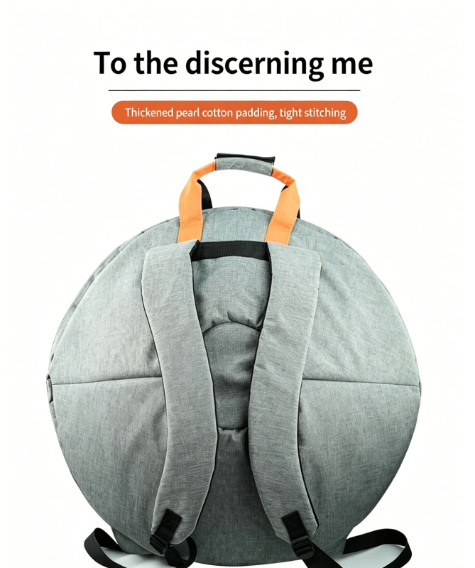22 Inch Handpan Drum Bag, Thickened Handpan Case with Backpack Straps, Waterproof Woven Fabric Handpan Backpack with Reinforced Handle & Metal Zipper, Portable Handpan Percussion Instrument Bag for D Minor Kurd Steel Tongue Drum